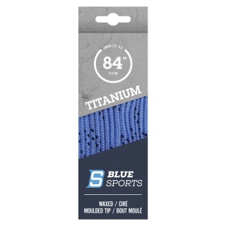 BLUE SPORTS TITANIUM PRO – błękitne woskowane sznurówki