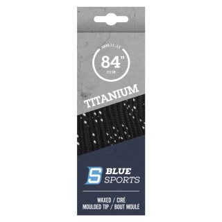 BLUE SPORTS TITANIUM PRO – czarne woskowane sznurówki