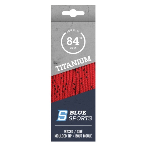 BLUE SPORTS TITANIUM PRO – czerwone woskowane sznurówki
