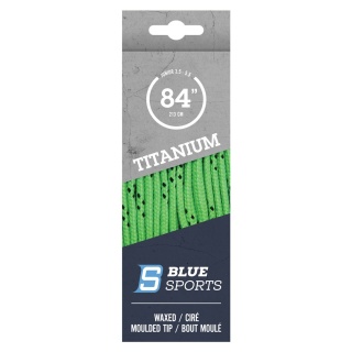 BLUE SPORTS TITANIUM PRO – limonkowe woskowane sznurówki