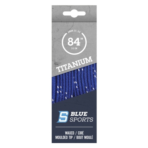 BLUE SPORTS TITANIUM PRO – niebieskie woskowane sznurówki