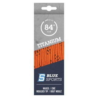 BLUE SPORTS TITANIUM PRO – pomarańczowe woskowane sznurówki