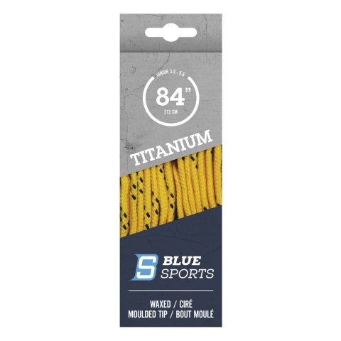 BLUE SPORTS TITANIUM PRO – żółte woskowane sznurówki